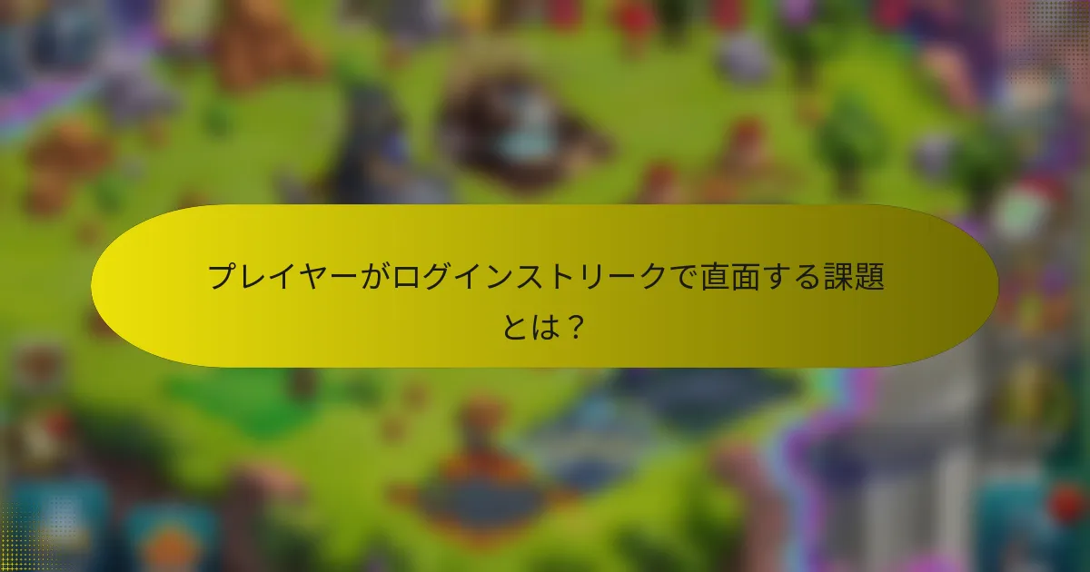 プレイヤーがログインストリークで直面する課題とは？