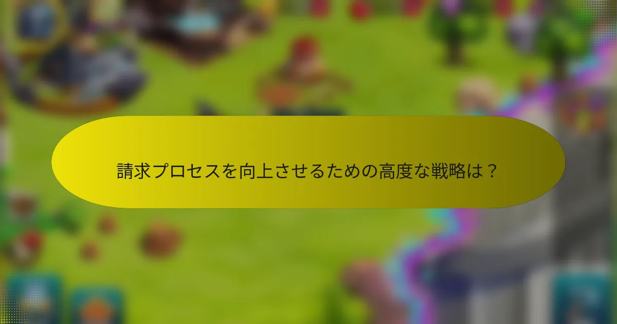 請求プロセスを向上させるための高度な戦略は？