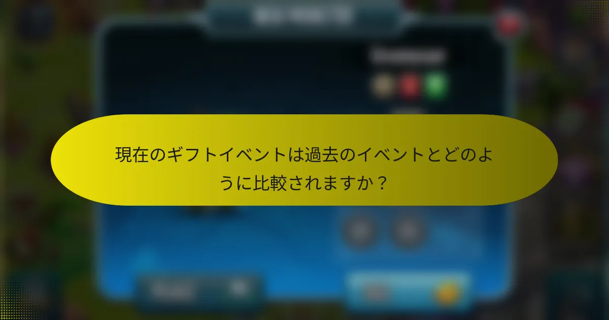 現在のギフトイベントは過去のイベントとどのように比較されますか？